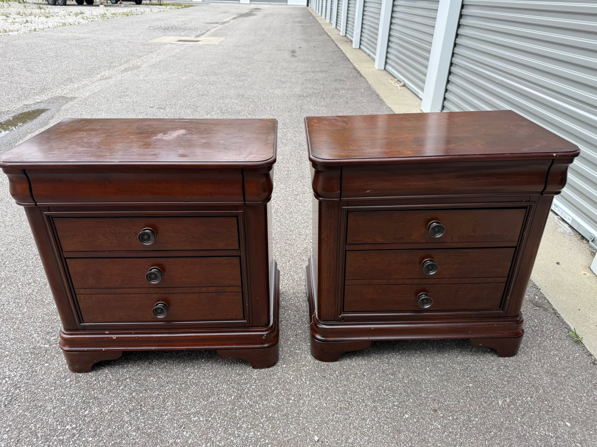 Pair of Wooden Nightstands