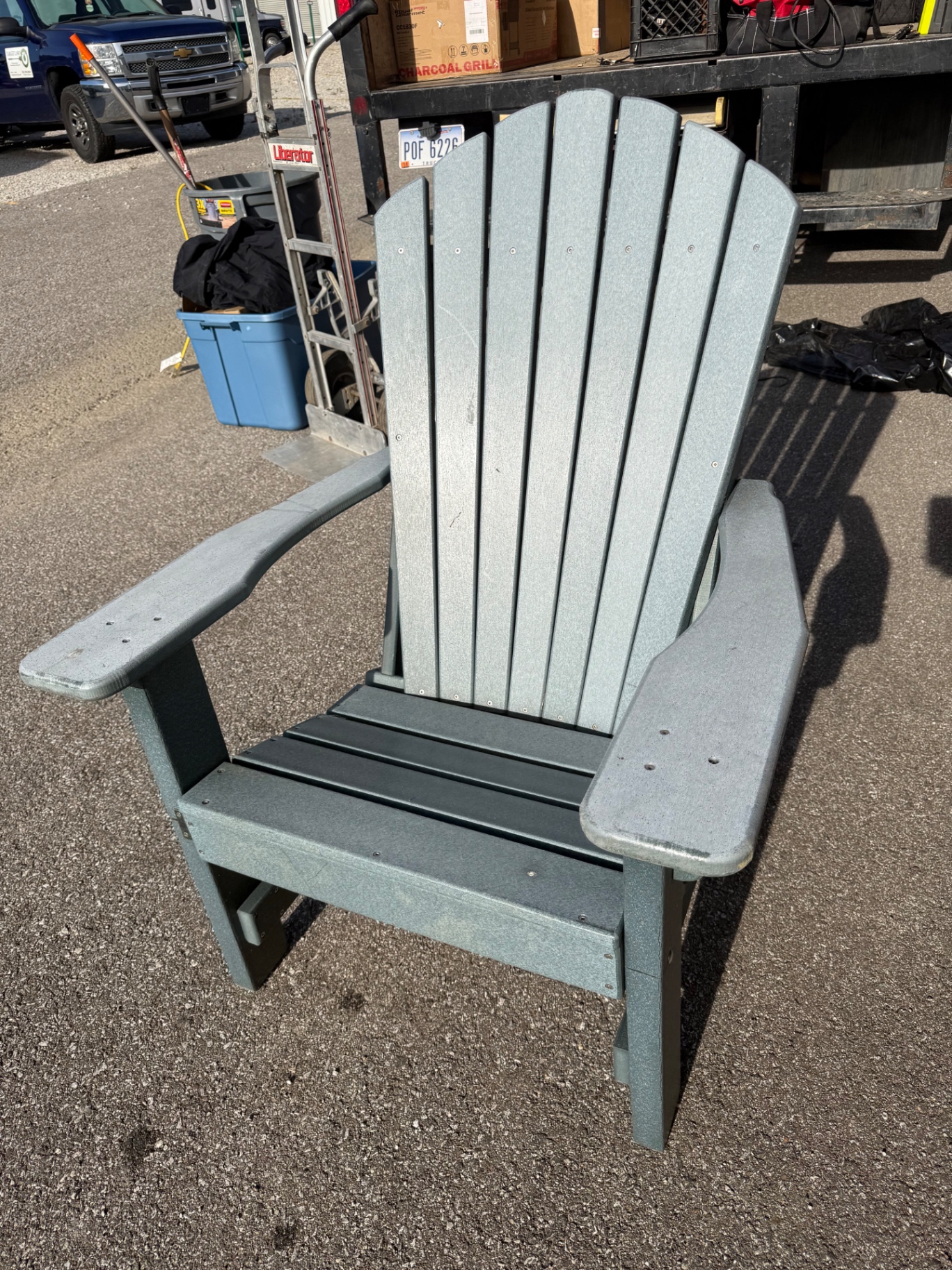 Poly Adirondack Chair — Weathered Grey