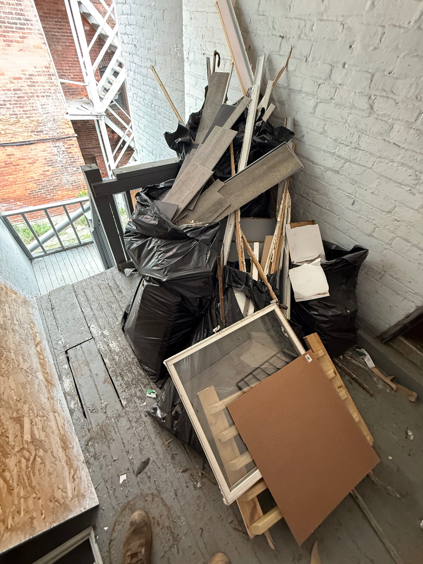 Andy hauling construction and demolition debris from a Cleveland job site