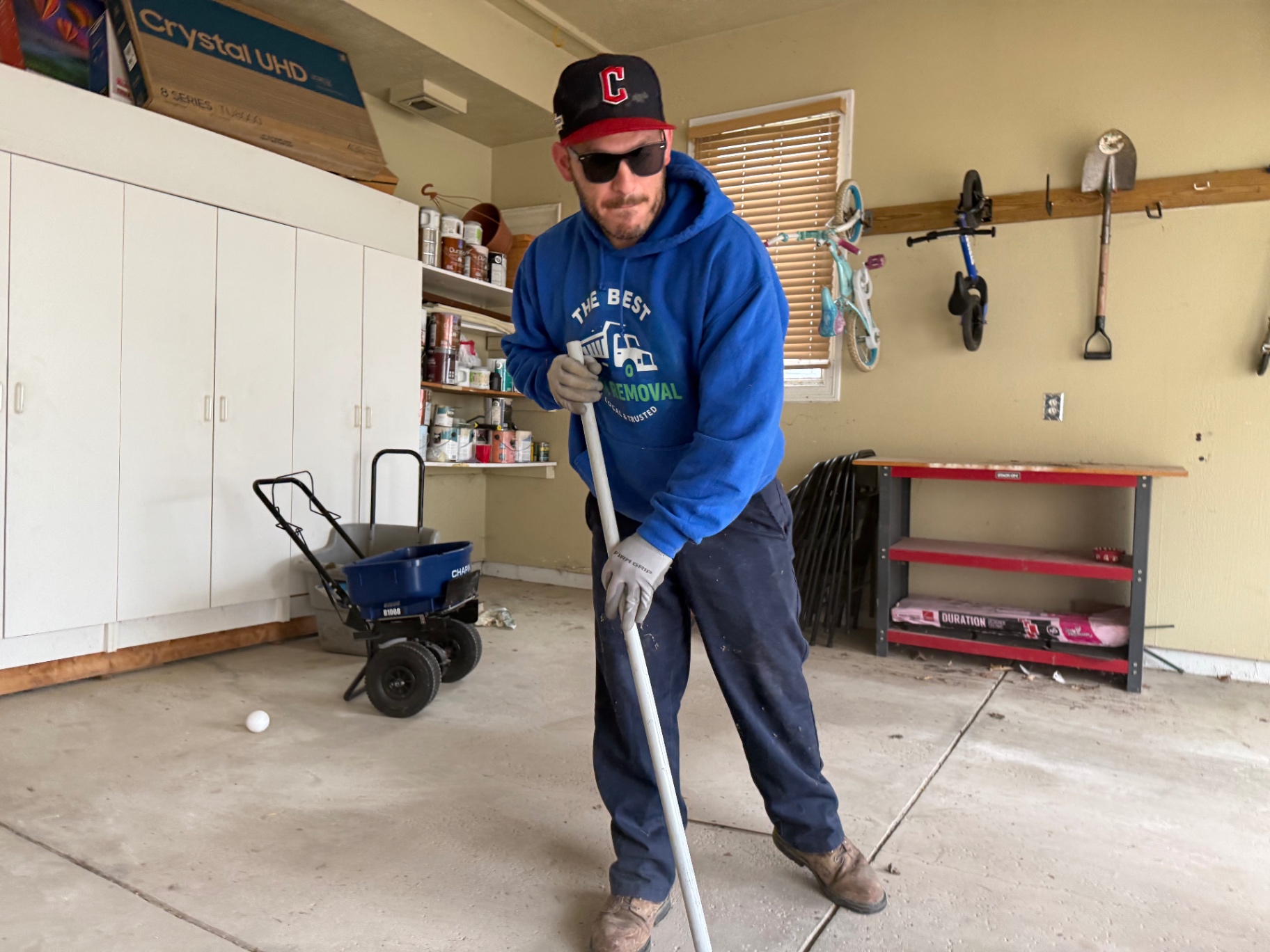 Cleveland garage cleanout — fully swept and emptied by The Best Junk Removal