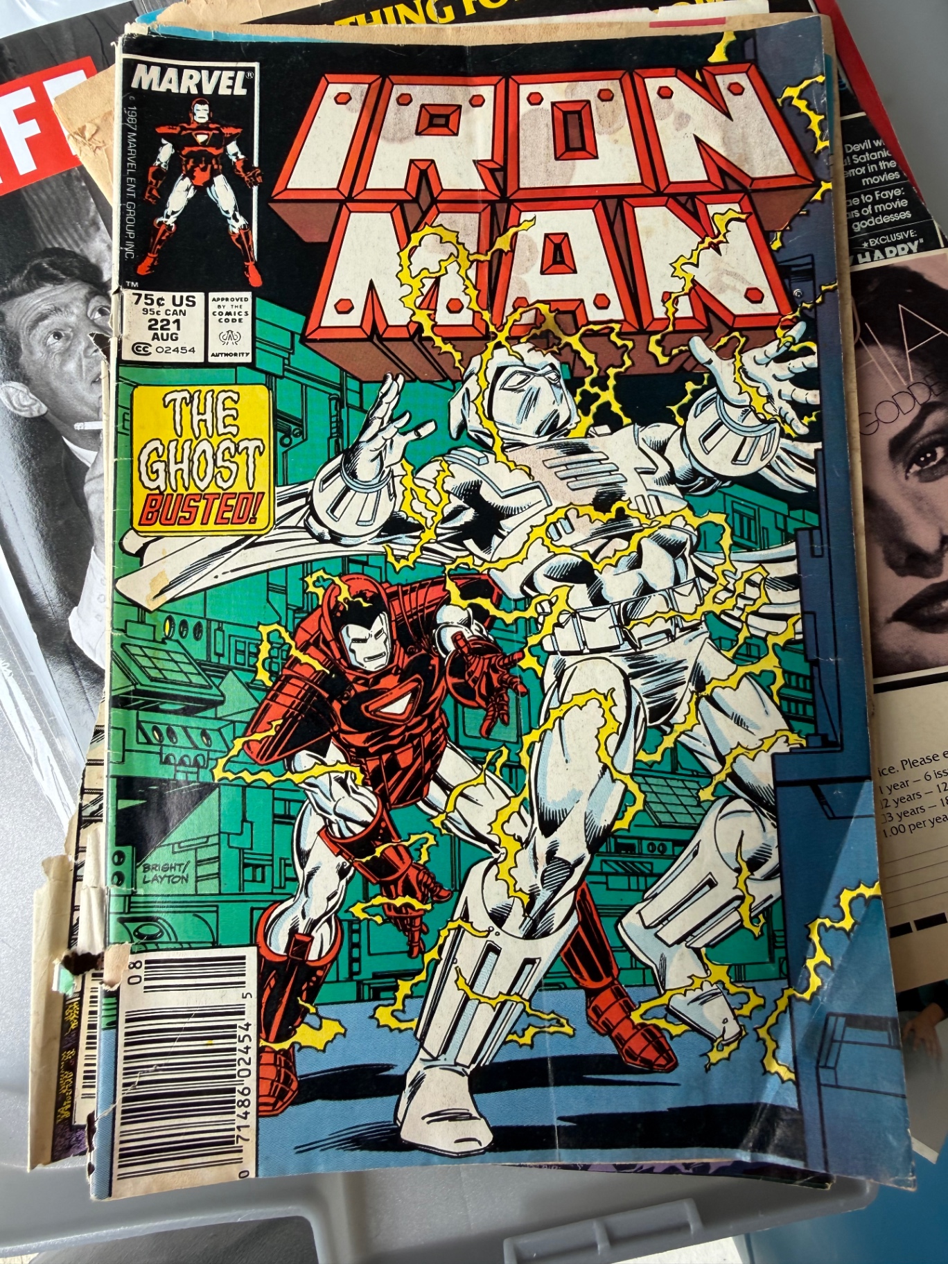 Iron Man #221 — 'The Ghost Busted!' (Aug 1987)